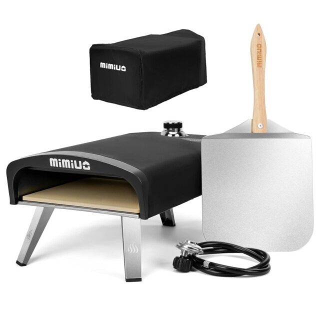 Portable Propane Gas Pizza Oven with Stone & Peel Outdoor Cooking