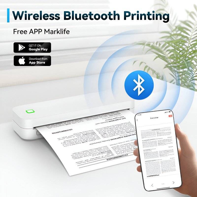 Portable Mini A4 Thermal Printer Gadgets Phone & Tablet Accessories Portable Mini A4 Thermal Printer