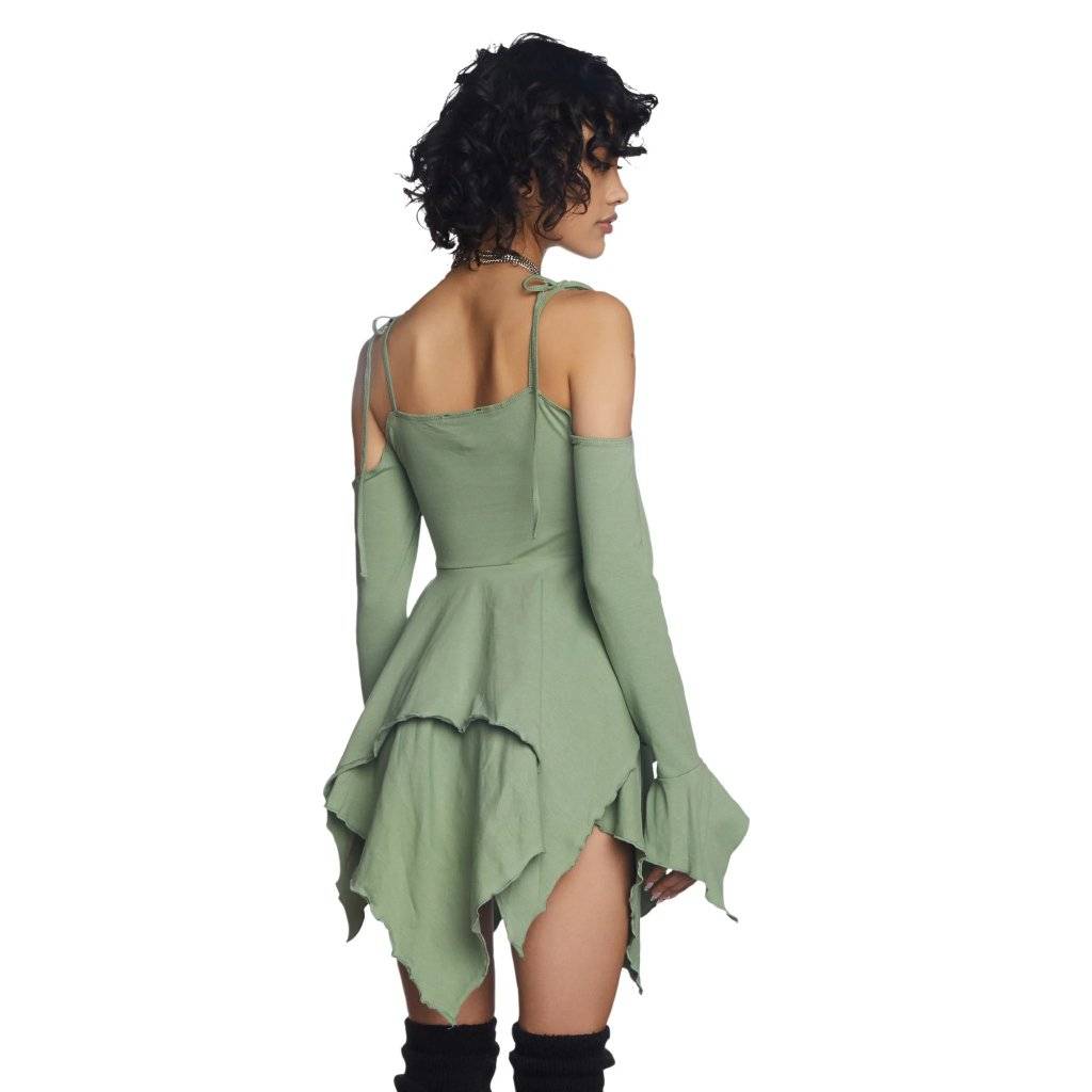 Gothic Strapless Off-Shoulder Mini Dress Fashion Dress Gothic Strapless Off-Shoulder Mini Dress