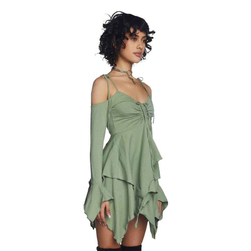 Gothic Strapless Off-Shoulder Mini Dress Fashion Dress Gothic Strapless Off-Shoulder Mini Dress