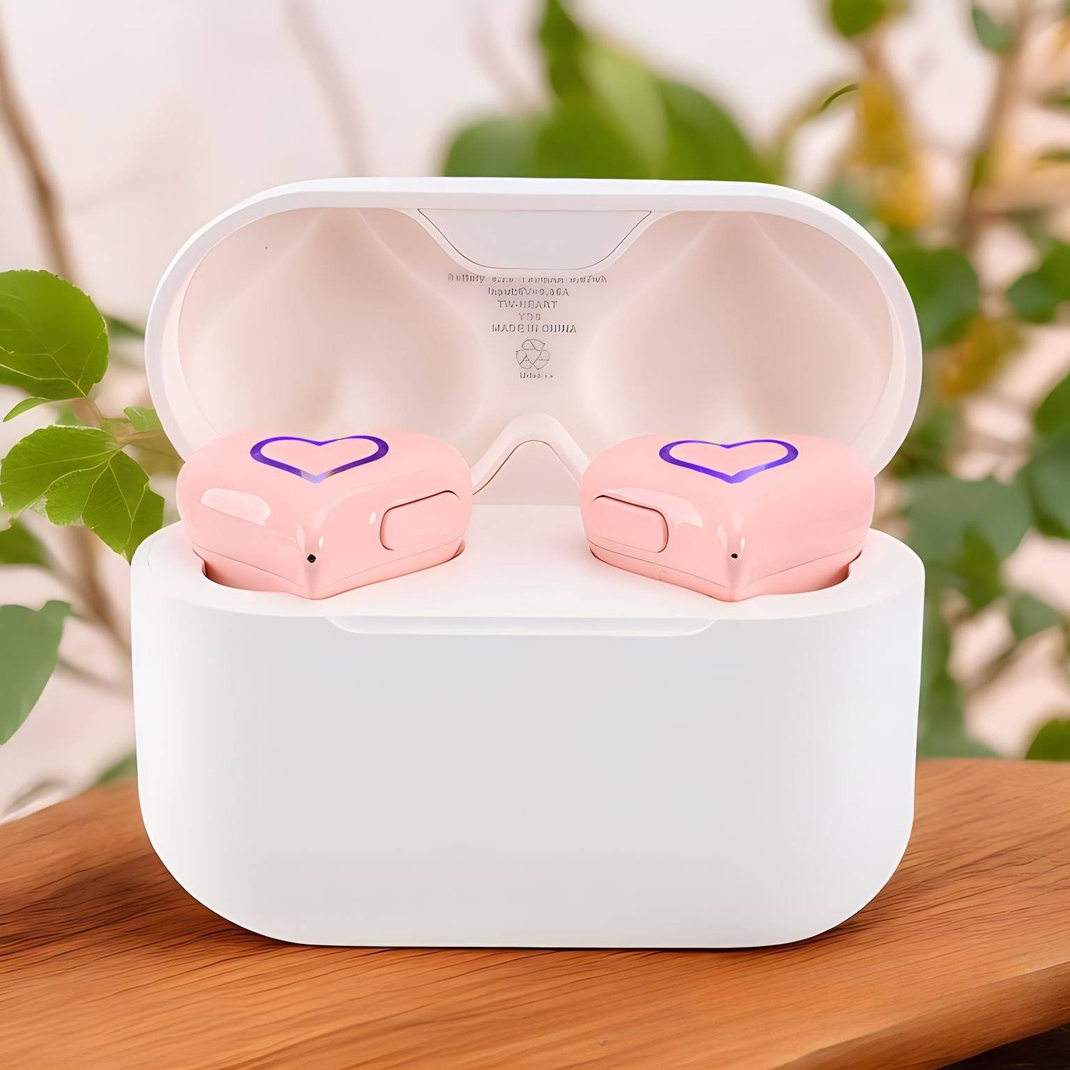 Heart-Shaped Wireless Earbuds Heart-Shaped Wireless Earbuds