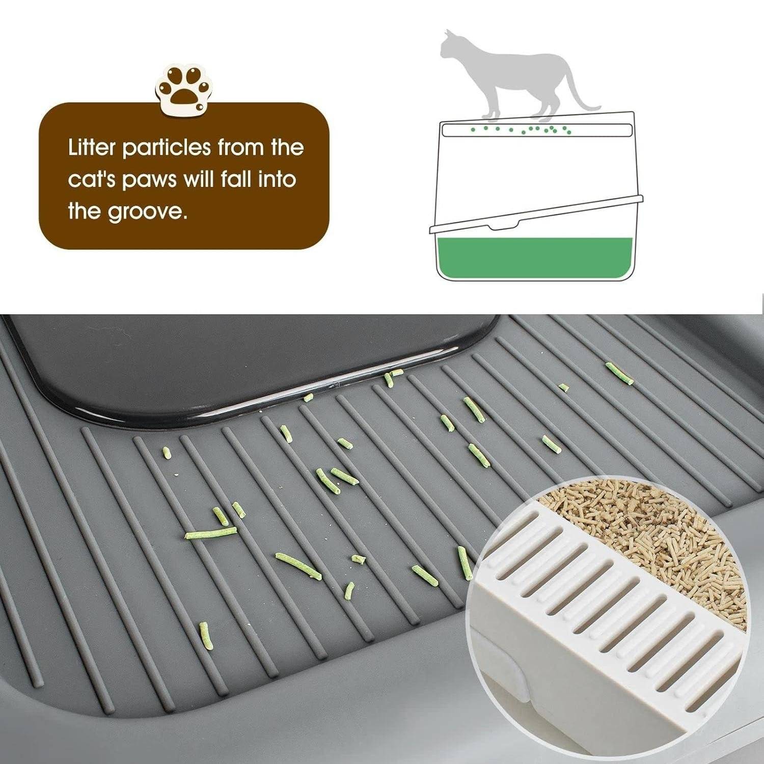 Cat Litter Box with Scoop & Tray Beds Best Deals Best Sellers Indoor Supplies Cat Litter Box with Scoop & Tray