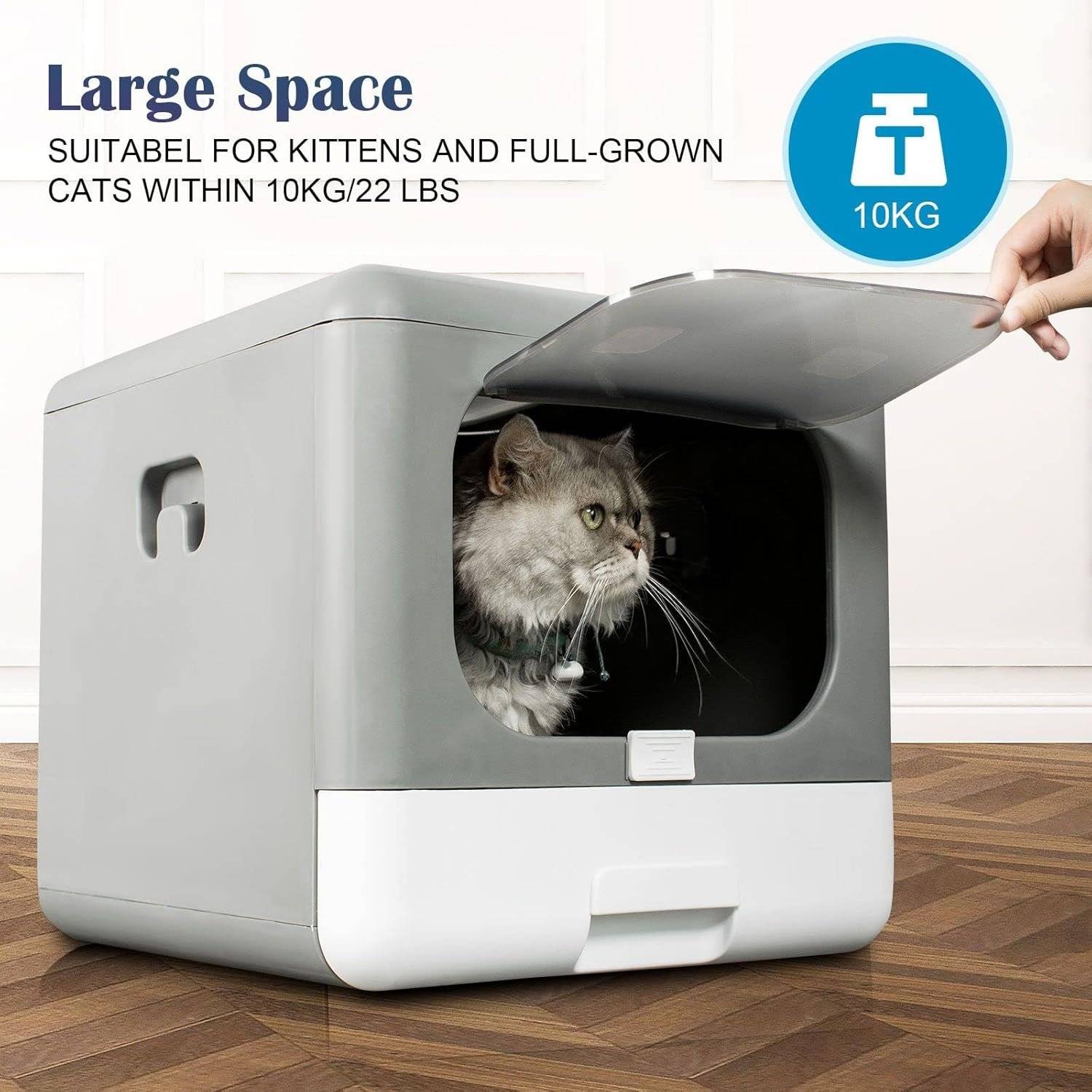 Cat Litter Box with Scoop & Tray Beds Best Deals Best Sellers Indoor Supplies Cat Litter Box with Scoop & Tray