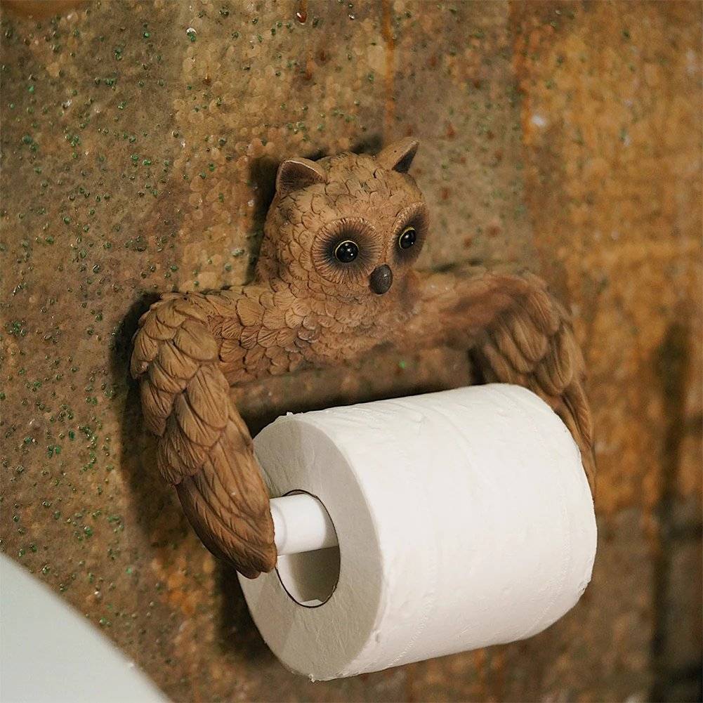 Owl Shape Wall Mounted Roll Paper Holder Beds Best Deals Best Sellers Home Decor Owl Shape Wall Mounted Roll Paper Holder