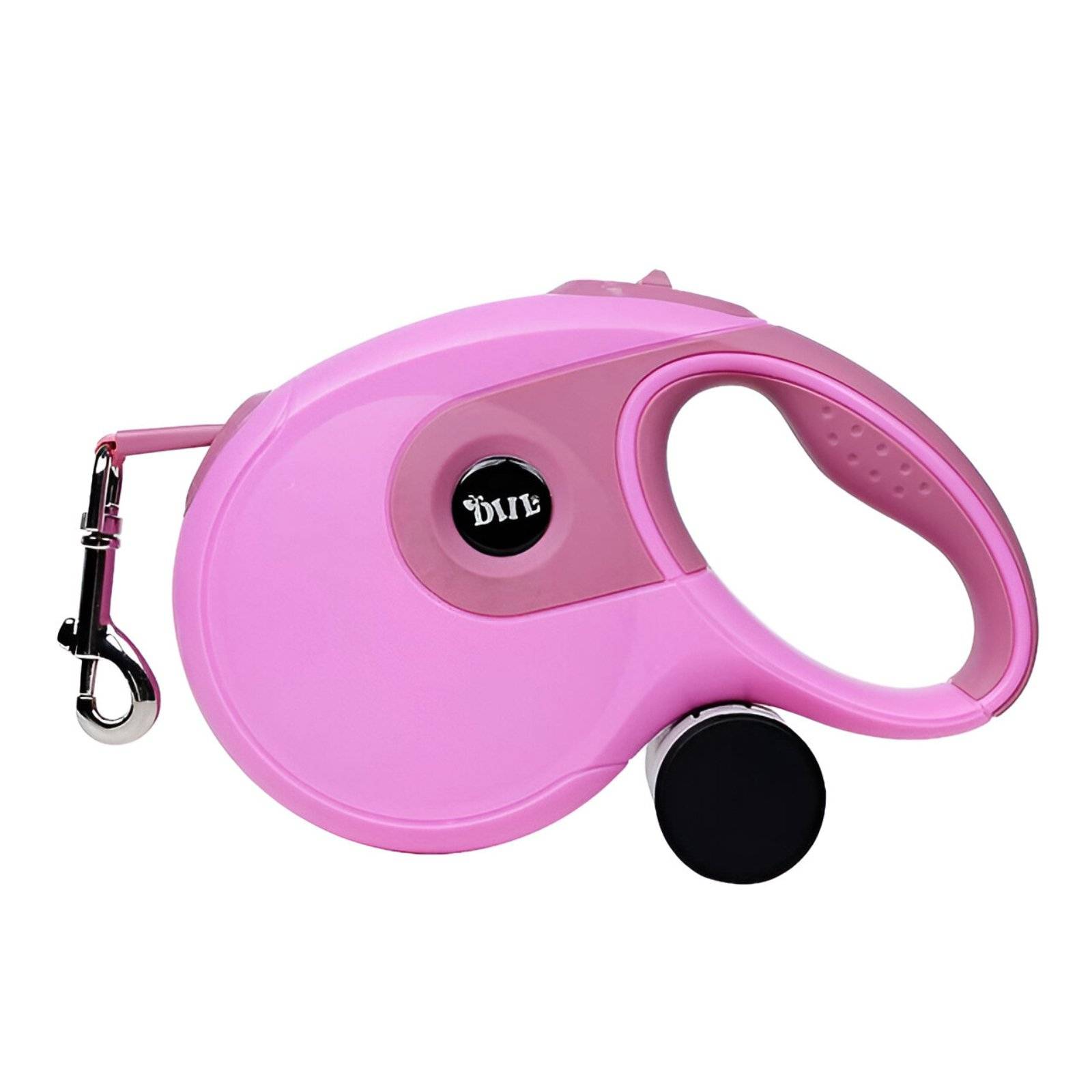 Retractable 26FT Dog Leash with Poop Bag Holder Beds Best Deals Best Sellers Pets Accessories Walking Supplies Color: Pink Size: 8M Retractable 26FT Dog Leash with Poop Bag Holder Color: Pink Size: 8M